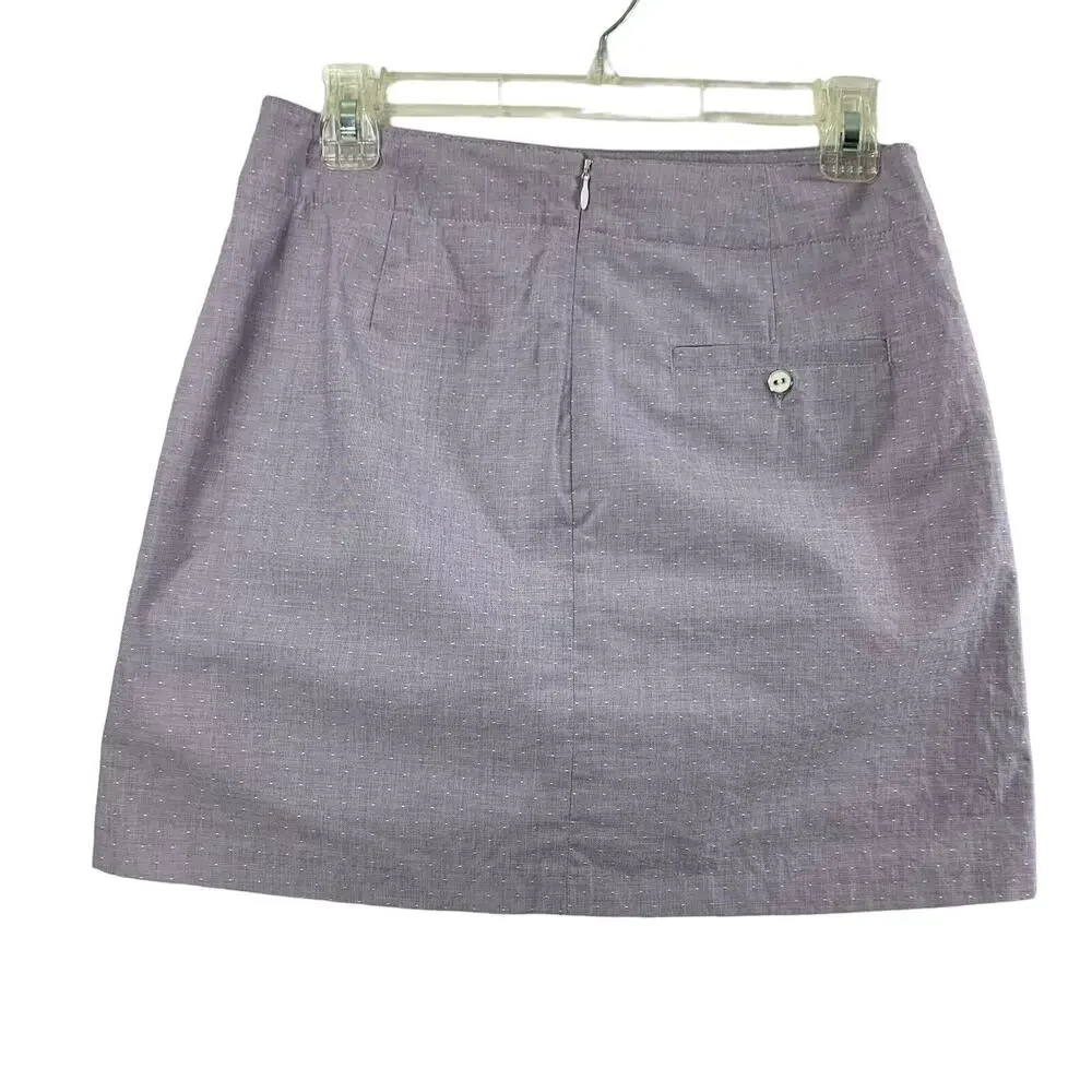 Lady Hagan Golf Skort Womens 2 Light Purple White Polka Dot Tennis Athletic Wear